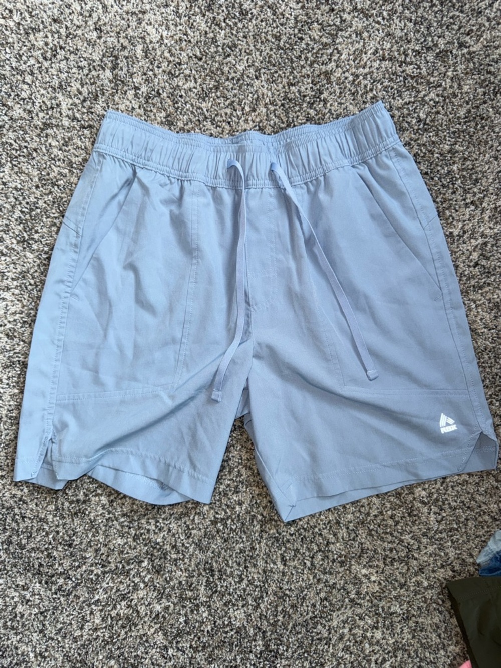RBX Light Blue Performance Athletic Shorts with Elastic Waist